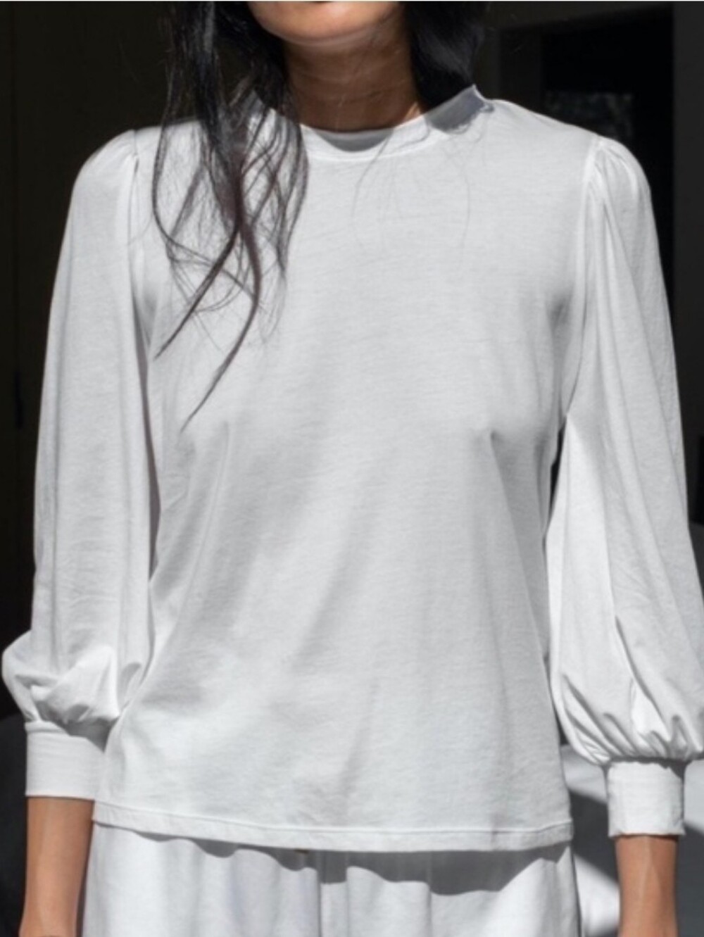 LUNYA Organic Pima Cotton Puff Long Sleeve Tee
